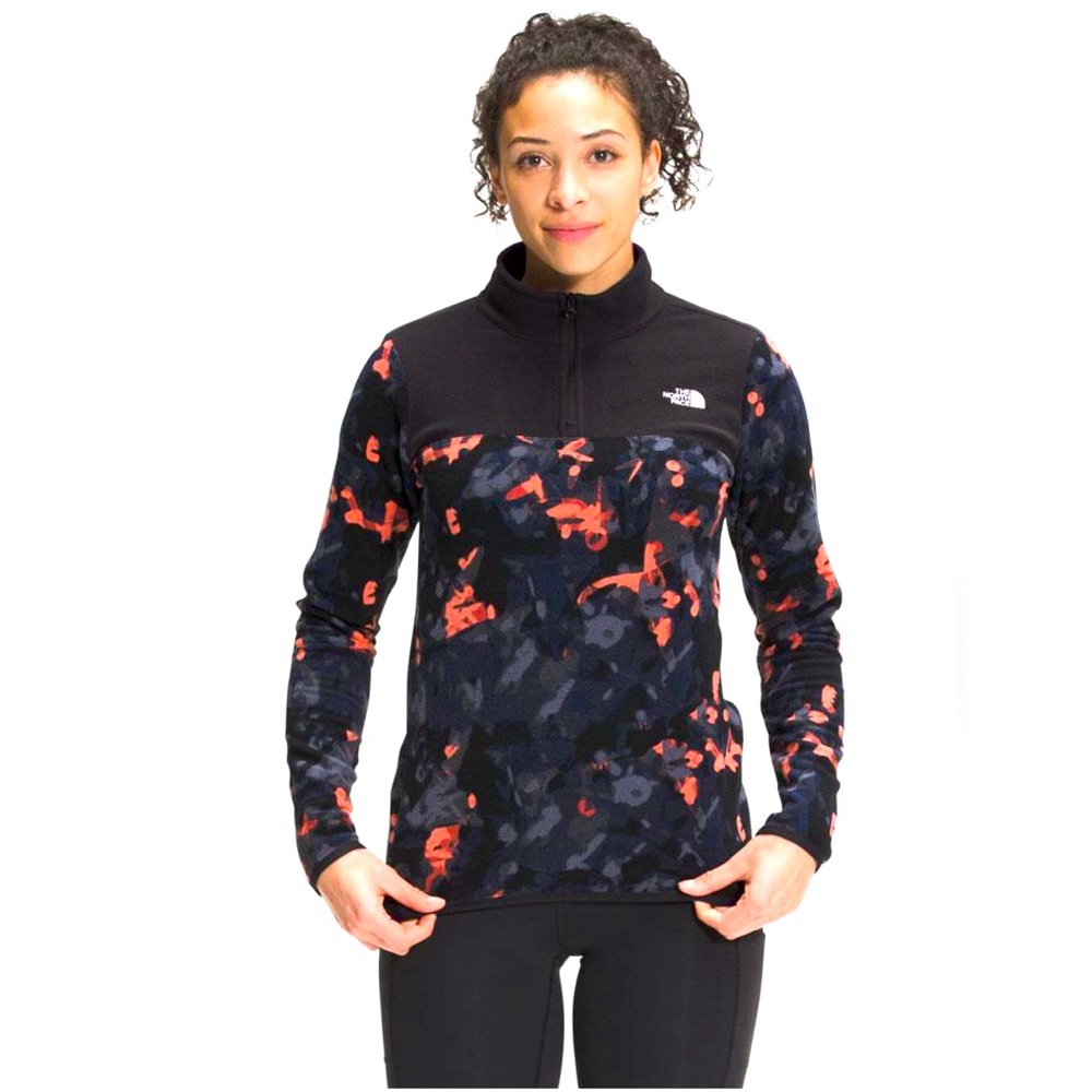 J270. THE NORTH FACE PRINTED TKA GLACIER 1/4 ZIP FLEECE XS NWOT